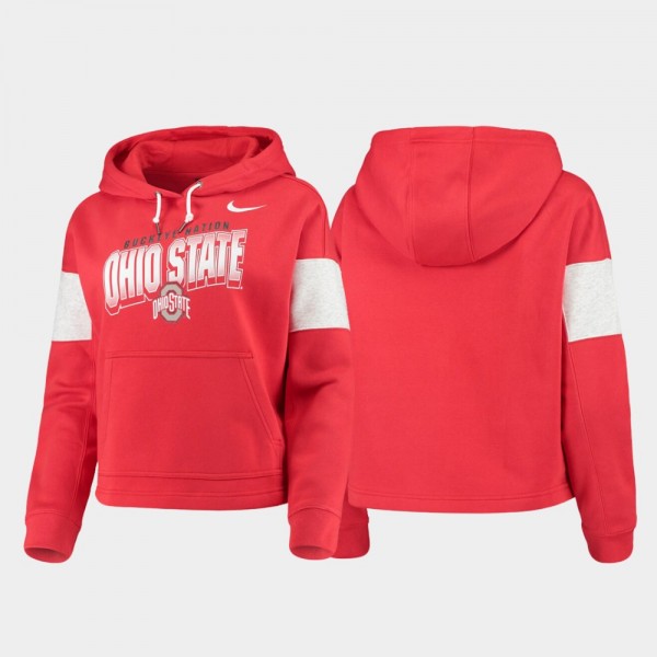 Ohio State Buckeyes Women's Scarlet Local Pullover College Football Hoodie 2404INWR6